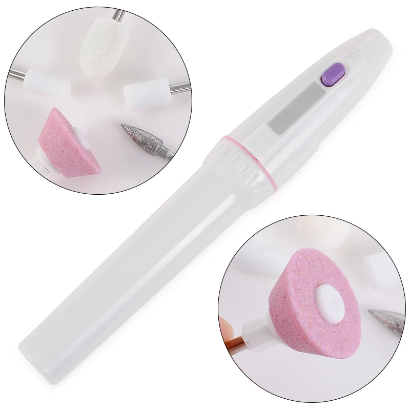

Mtssii 5 in1 Mini Nail Art Drill Machine Electric Nail Drills Pen Handpiece Bits Manicure Pedicure Gel Polish File Buffer Nail