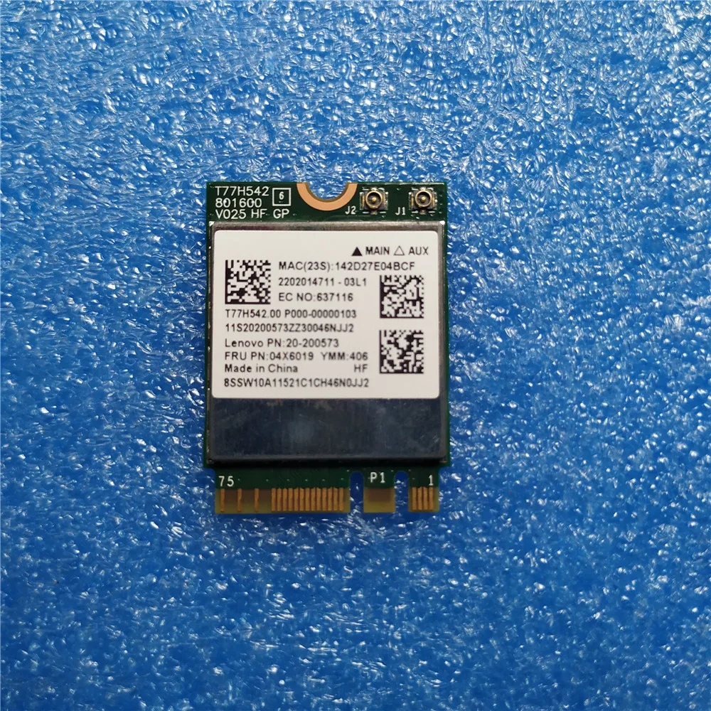 Комбинированная карта Broadcom BCM43162 1x1ac+ BT4.0 M.2 для lenovo E455, FRU: 04X6019