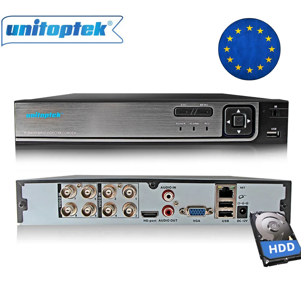 Безопасность 3 в 1 аналоговая AHD IPC DVR NVR XVR 4Ch 8Ch 1080P видеорегистратор CCTV RS485 P2P Onvif xmeye