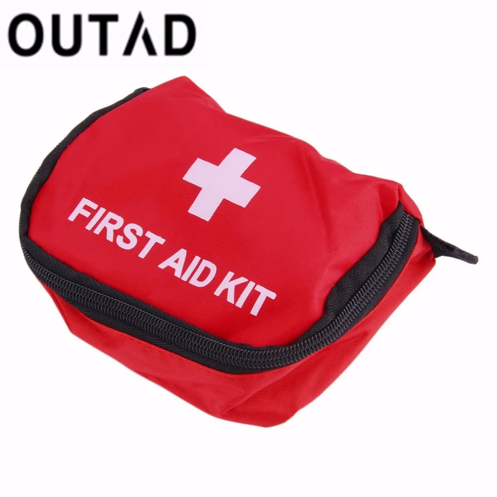 

OUTAD First Aid Kit 0.7L Red PVC Outdoors Camping Emergency Survival Empty Bag Bandage Drug Waterproof Storage Bag 11*15.5*5cm