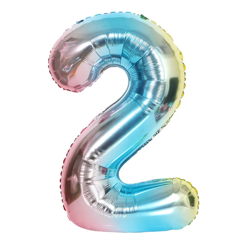 32 дюймов Большой Алюминий Фольга шара с цифрой воздушные гелиевые шары Happy День рождения Свадебные украшения Детские воздушные шары 77