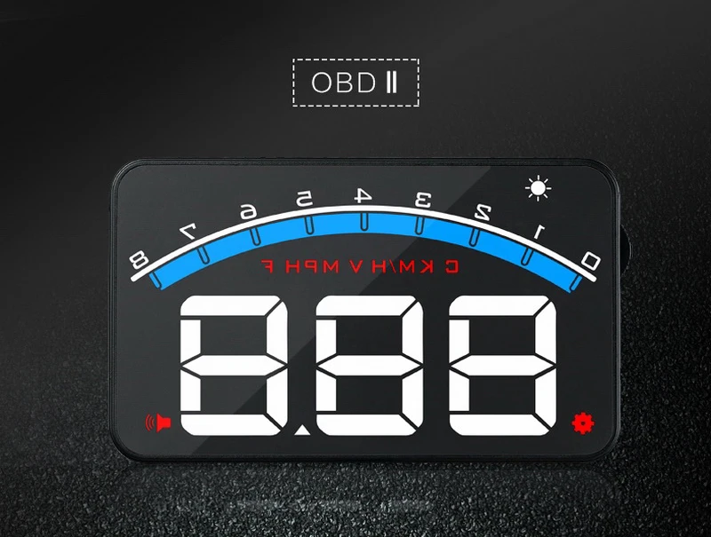 M6 HUD Дисплей 3 дюйма авто с OBD2 и EUOBD лобовое стекло проектор Smart Digital спидометра автомобилей head up Дисплей HD