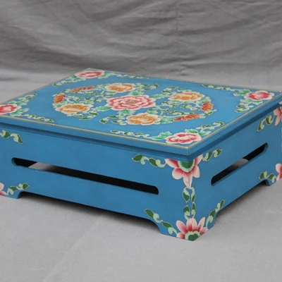 

New small Chinese hand-painted wooden coffee table tatami tables kang desk computer bed long teasideend