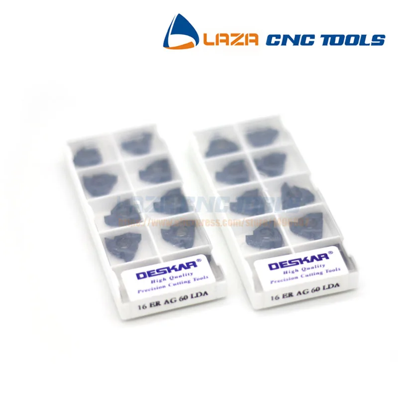 16ER 16IR AG60/AG55 LDA 16ER 16IR ISO0.5-ISO3.5 LDA* 10CPS deskar резьбы вставки карбида, Резьбовые лезвия для резки металла