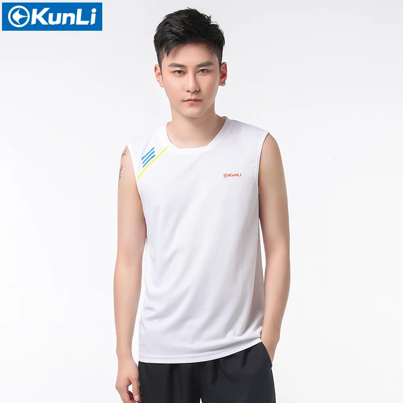 Kunli 2017 new men's tennis shirt outdoor sports O collar clothing ...