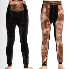 Зимние мужские кальсоны, теплые плотные бархатные термобелье, мужские Леггинсы с высокой талией, штаны, pantalon termico