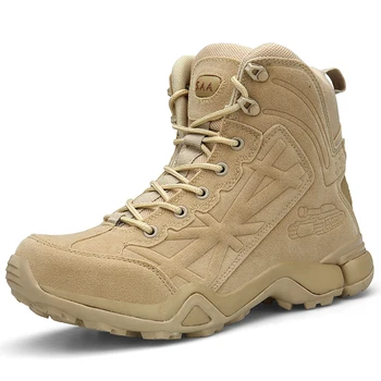 

39-46 Winter Military Boots Men Fashion Army Boots Men' s Tactical Desert Combat High Top Ankle Boots Men Outdoor Work Shoes Men