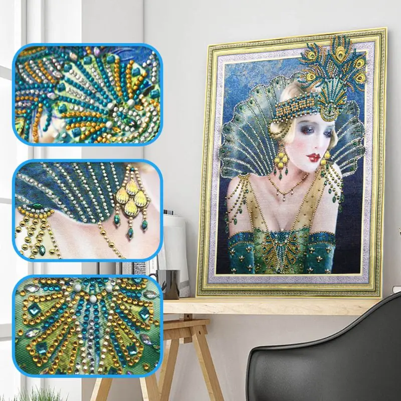 

Beauty 5D Special Shaped Diamond Painting Embroidery Needlework Rhinestone Crystal Cross Craft Stitch Kit DIY