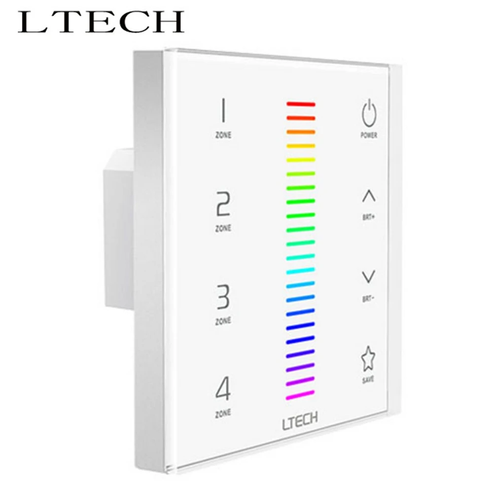 

Xnbada LTECH EX7 RGB European-style Touch Panel AC100~240V Input 2.4GHz DMX512 Output LED Dimmer Controller For RGB Led Lights