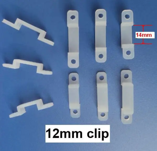 

Silicone clip 14mm width, 1000pcs/lot, for fixing 12mm PCB LED strip, Factory Wholesale