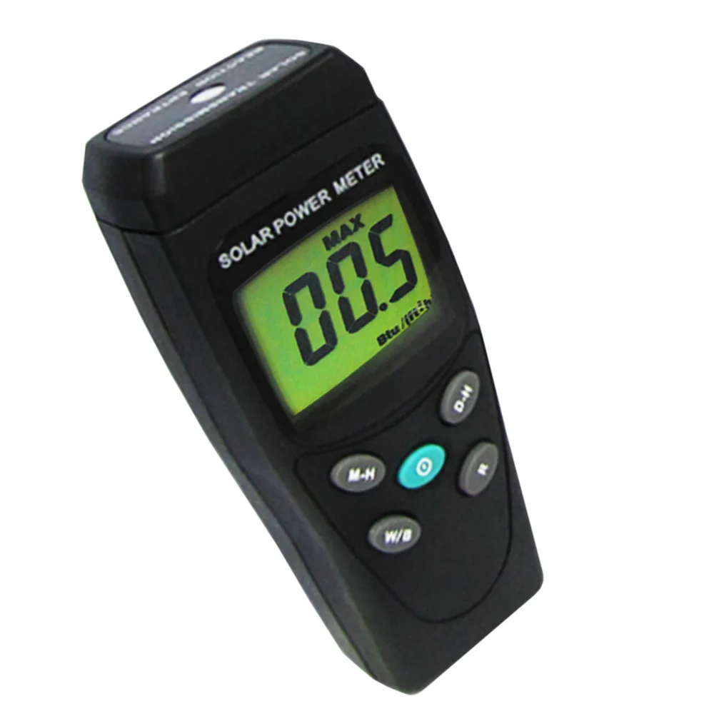 Цифровой измеритель солнечной энергии радиационной 1999 Вт/м2 634 BTU/(ft2 * h) диапазон