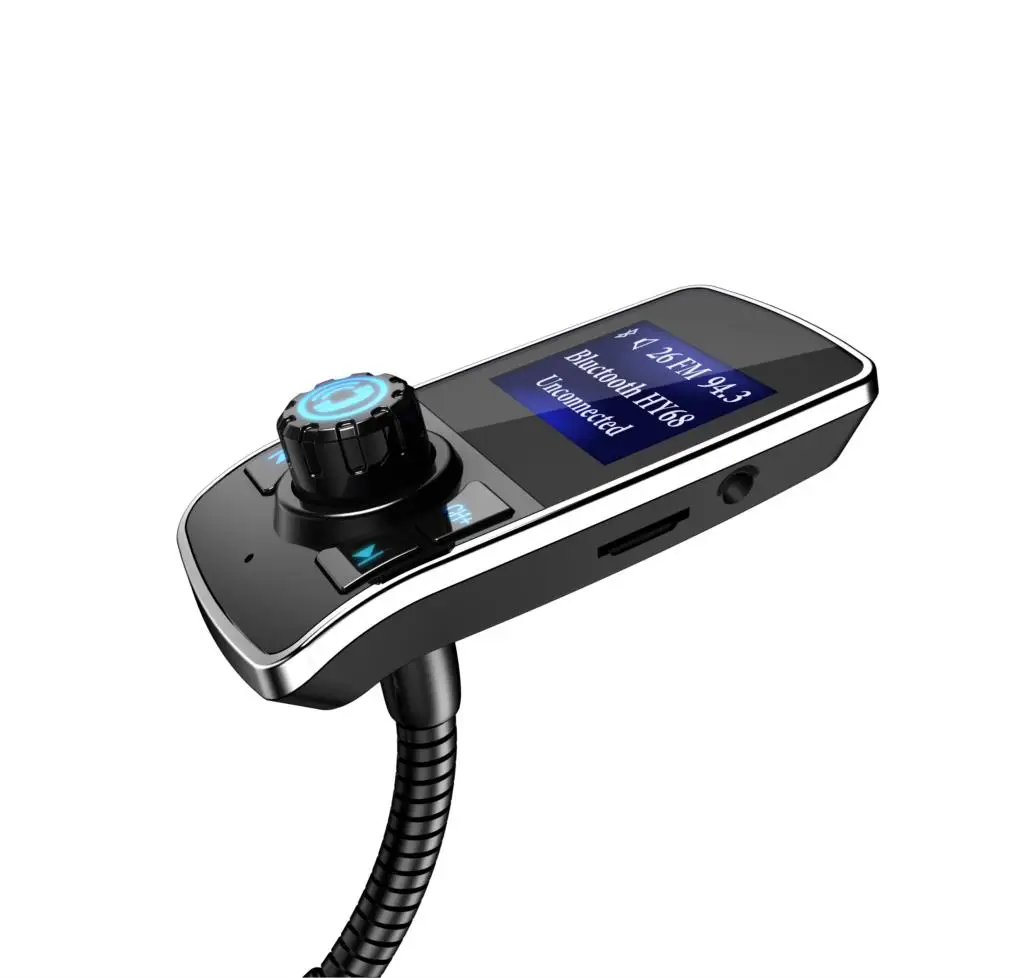 KORSEED 1.4 inch Car Bluetooth Kit FM Transmitter Modulator Wireless Audio Handsfree Carkit MP3 Player TF U disk AUX USB Charger