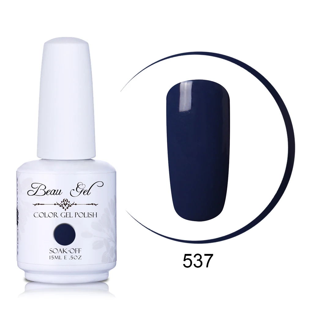 Beau Gel 15ML Nail Art Gel Varnish Semi Permanent Nail Polish Hybrid Gellak Soak Off Glitter UV Gel Nail Polish Enamel Lacquer - Цвет: GNS537