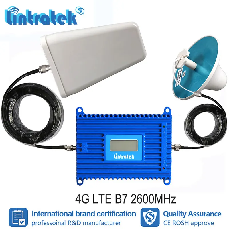

Lintratek 4G LTE 2600MHz 70dB Gain Mobile Signal Booster FDD B7 2600 Cellular Network Repeater Amplifier 4G Internet Data S5