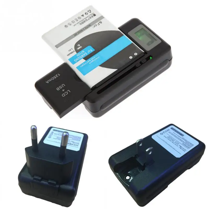 

2019 new EU /US PLUG Universal Battery Charger LCD Indicator Screen Cell Phones USB Charger For Samsung Battery Charger