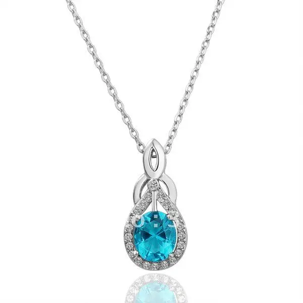 BlueDiamondNecklacesCrystalPendantsNecklacePromothionFashion