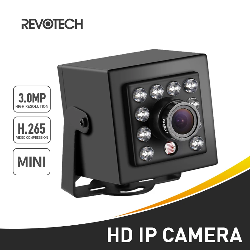 H.265 Мини HD 3MP IP камера светодиодный ИК Крытый 1296 P/1080 P CCTV ночное видение P2P безопасности черная система видеонаблюдения