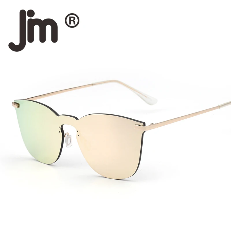 Integrierte Jm Flache Randlose Ein los Großhandel Frauen Platz Stück 10 Teile Mixed Sonnenbrille Colors Gläser Metall Brillen Männer Sonne Gespiegelt 06xrI0S