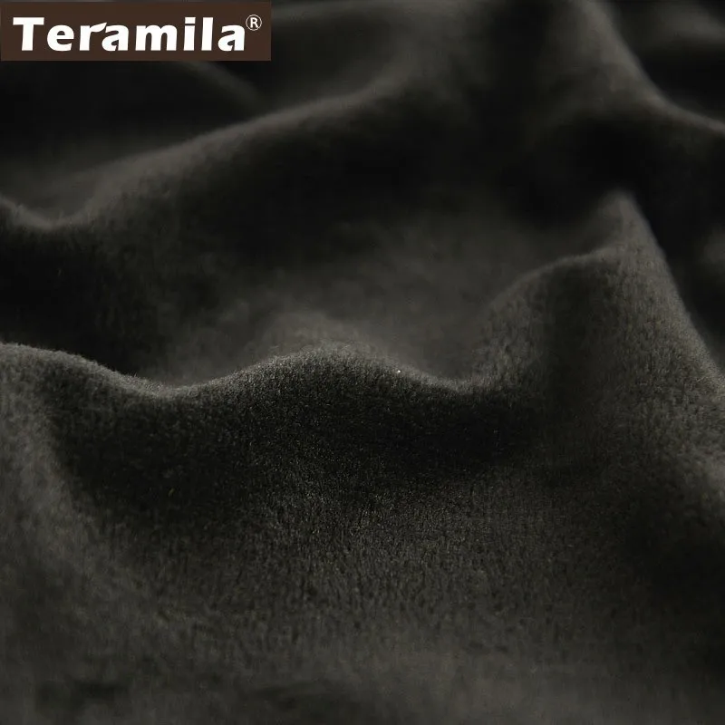 Teramila сплошной цвет вельбоа плюшевая ткань метр мягкая фланелевая ткань Telas Tissus Подушка DIY пижамы зимняя одежда простыня игрушки - Цвет: 50x170cm
