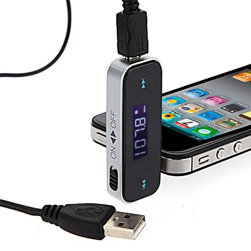

Wireless Transmitter 3.5mm Car LCD Display Music Audio FM Transmitter For iPhone 4S 5S 6 iPod Touch Electronic Car MP3 Player