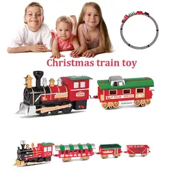 DIY трек поезд музыка железнодорожный поезд автомобильный пластиковый набор Головоломка "поезд" Рождественский подарок DIY игрушка