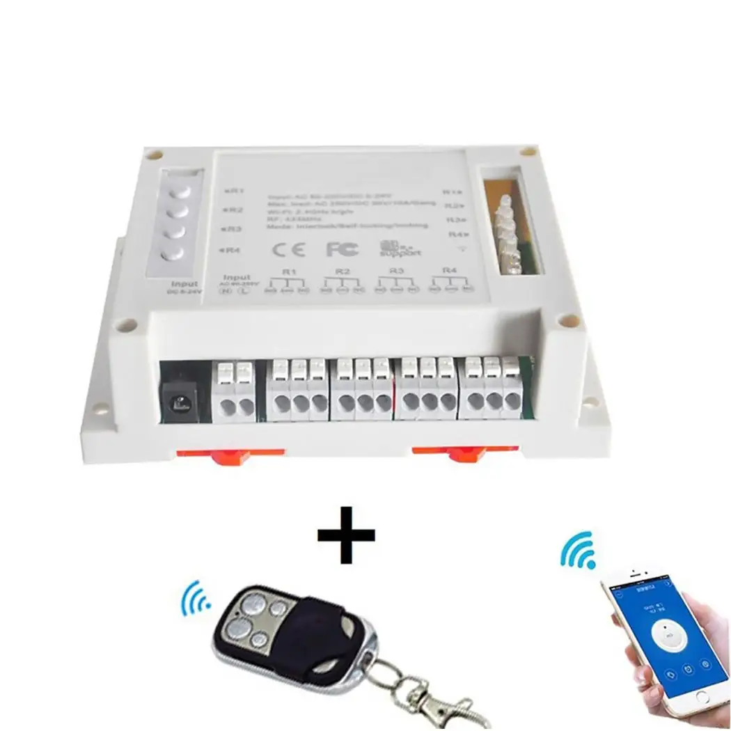 Wifi умный переключатель 433 МГц RF пульт дистанционного управления WiFi освещение переключатель поддерживает 4 Wifi дома, офисные белые устройства - Цвет: white