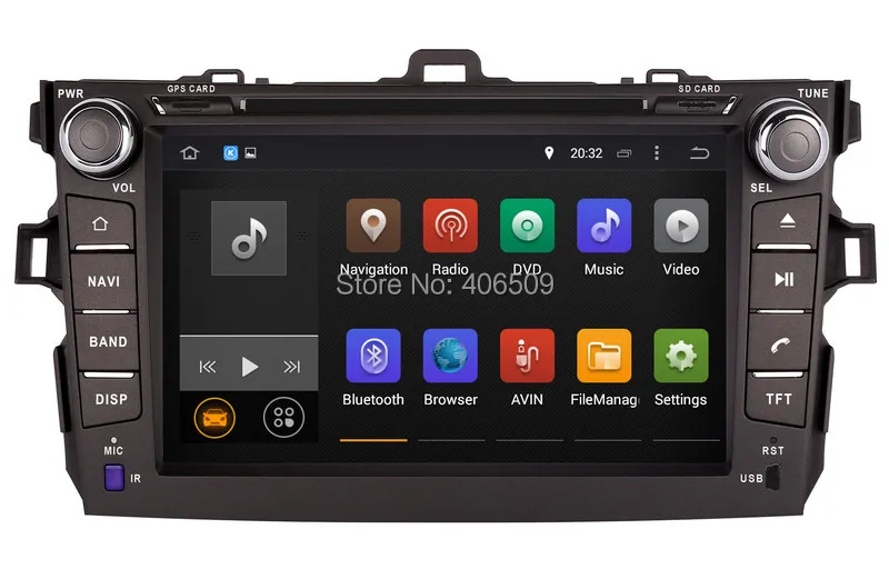Android 9 0 автомобильный DVD-плеер для Toyota Corolla 2006-2011 с GPS-навигацией Радио BT USB AUX DVR WiFi