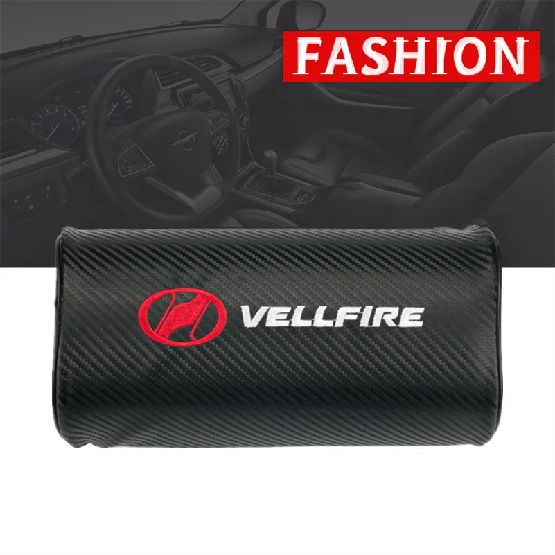 

car neck pillows both side pu leather single headrest case for Toyota Vellfire Corolla Camry RAV4 Yaris Prius Car Styling