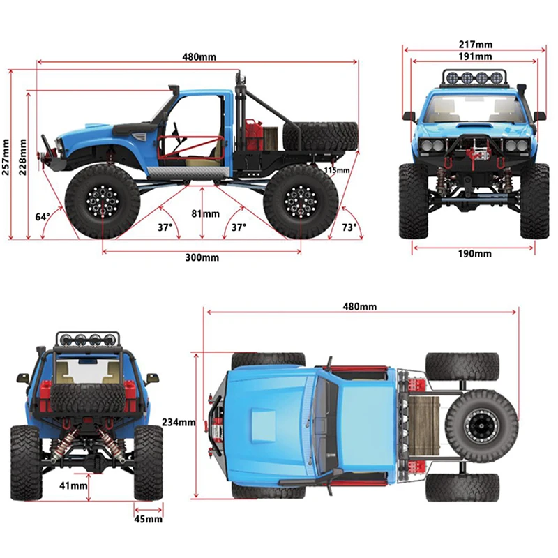 Новый RC грузовик 4WD SUV Drit велосипед Багги пикап автомобиль с дистанционным