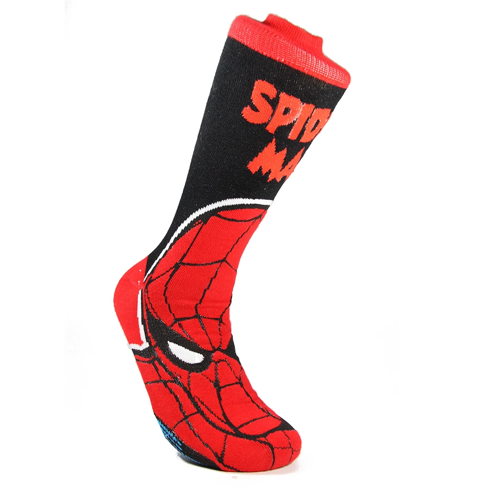 XAXBXC новые мужские хлопковые носки комиксы мультфильм Мстители Халк Супермен флэш трикотажные до середины голени повседневные мужские носки 12 пар/лот