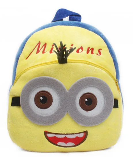 Lovely Cartoon Minions plush backpack children Minion school bags Despicable Me minions bag for 0 3years