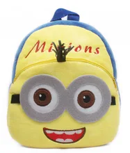 Lovely Cartoon Minions plush backpack children Minion school bags Despicable Me minions bag for 0 3years