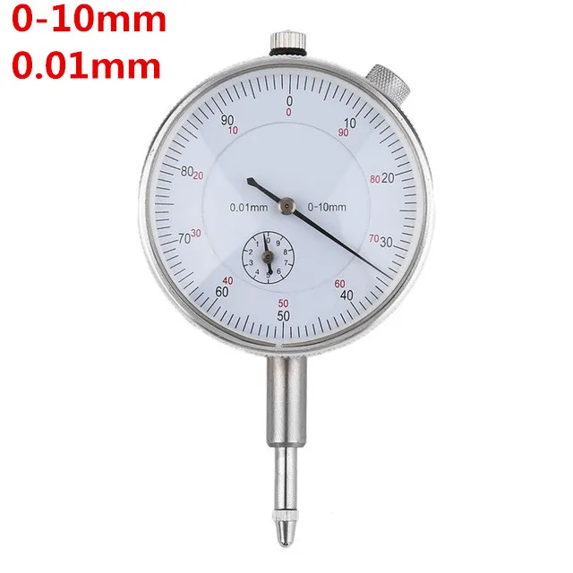 Ударопрочный 0-0,5 дюймовый индикатор 0,00" дюймовый циферблат индикатор с ручкой 0-10 мм Циферблат Толщиномер 10 мм 0,01 мм метрический индикатор