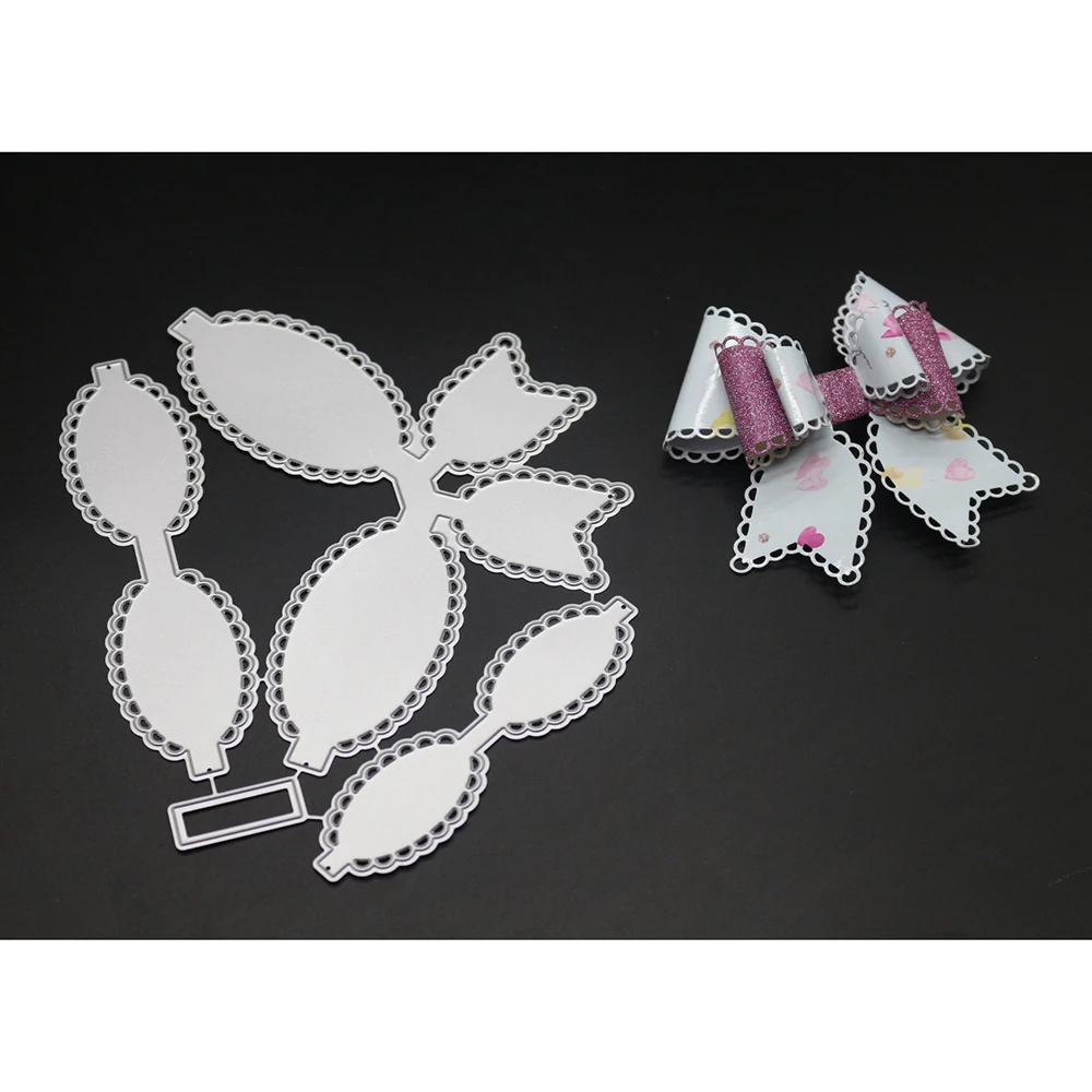 

Bow Lace Metal Cutting Dies Stencil Card Making Decorative Scrapbooking Photo Album Card Paper Craft DIY Embossing Template