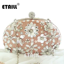 2015 petals bag rhinestone diamond-studded evening bag chain day clutch messenger bag bridal bag dazzling plain blue hard case clutch bag wholesale rhinestone clutch bag