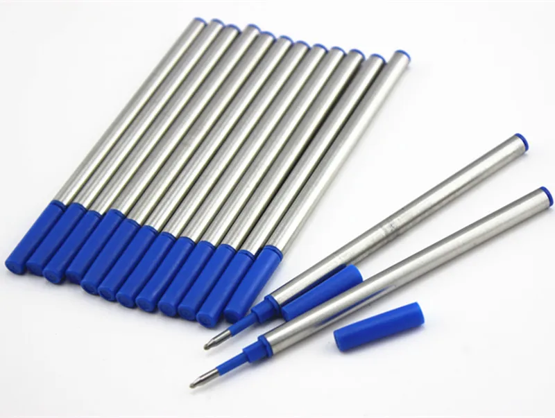 

High-quality 10pcs Blue Refills Medium Nib Rollerball pen New