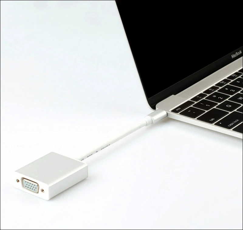 Тип C USB 3,1 мужчина к VGA 15pin Женский адаптер кабель для ноутбука Macbook