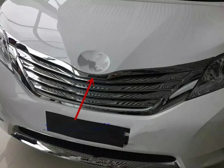 WELKINRY авто чехол для Toyota Sienna ABS Хром Передняя головка капота решетка отделка