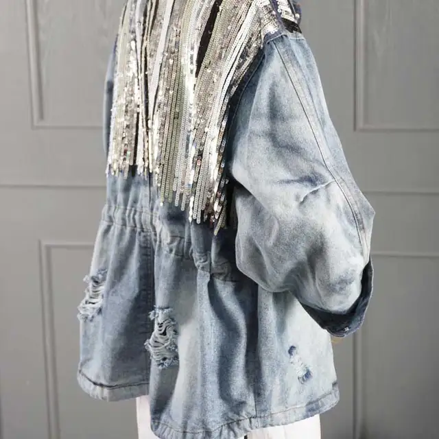 women's denim jackets with bling