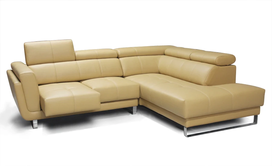 شحن مجاني 2013 أحدث إيطاليا تصميم جلد طبيعي l شكل زاوية إزالة مقاعد أريكة أريكة غرفة المعيشة 9121-1b