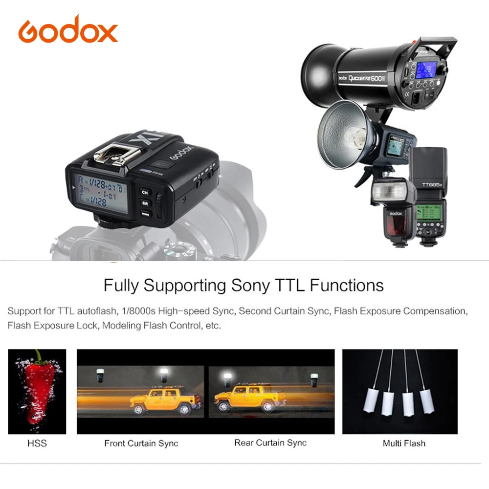 Godox X1t X1 kit TTL 2 4G беспроводной триггерный передатчик вспышки приемник для Canon Nikon Sony