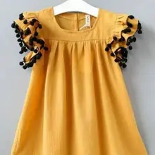 PUDCOCO/нарядное платье принцессы с кисточками для маленьких девочек повседневные платья с короткими рукавами; сезон лето