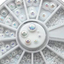 1 шт. высококачественные разноцветные блестящие жемчужины 6 размеров французские натуральные 3d гвоздики для нейл-арта бусины очаровательные камни Инструменты для укладки TRNC075