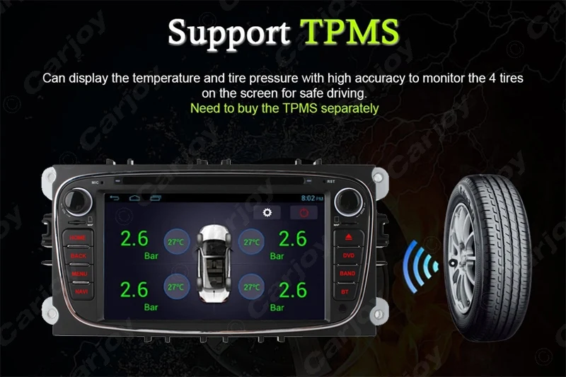 Sale LEEWA 7" Android 6.0 (64bit) DDR3 2G/32G/4G LTE Octa Core Car DVD GPS Radio Head Unit For Ford Transit Connect/Tourneo Connect 14