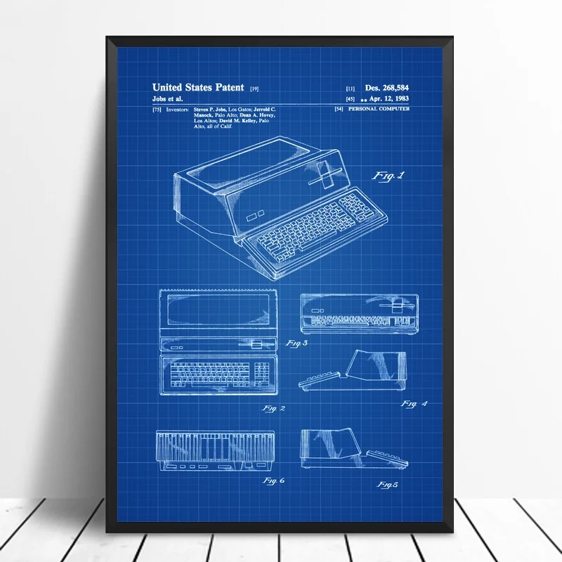 

Apple Computer Patent Art Poster Canvas Prints No Frame