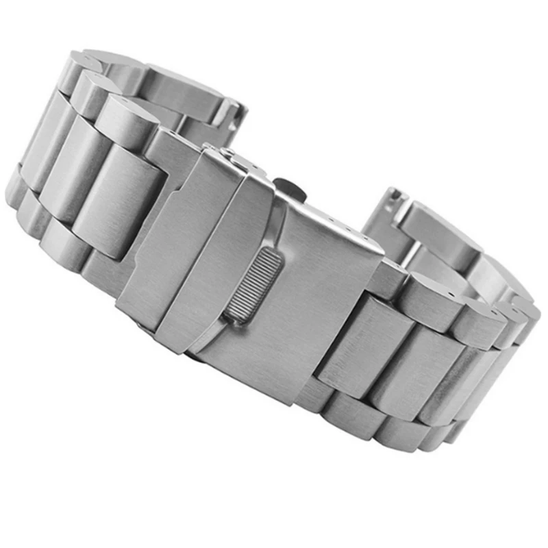 Black Silver Stainless Steel Replacement Wrist Band Sport Safety Wrist Support Wristband Strap for Garmin Fenix 3/3 HR with Tool