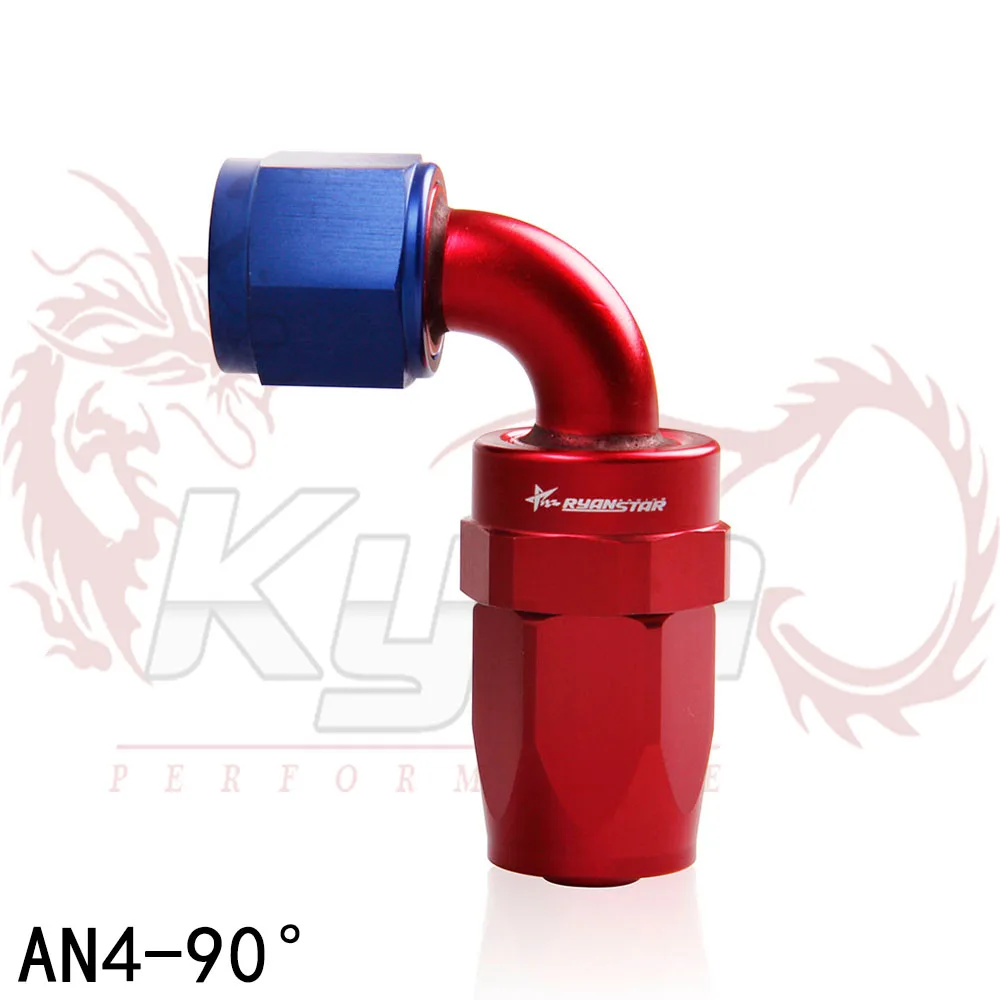 Ryansatr AN4 90 90 Degree Aluminum Oil Cooler Hose Fitting Swivel oil tight Hose End Fitting
