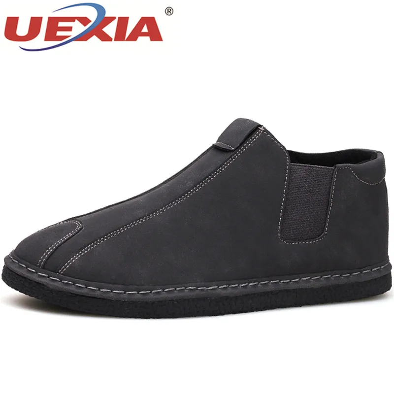 

UEXIA Men Shoes British Style Casual Moccasins Leather Flats Zapatos Hombre Loafers Footwear Men Winter&Sping Chaussures