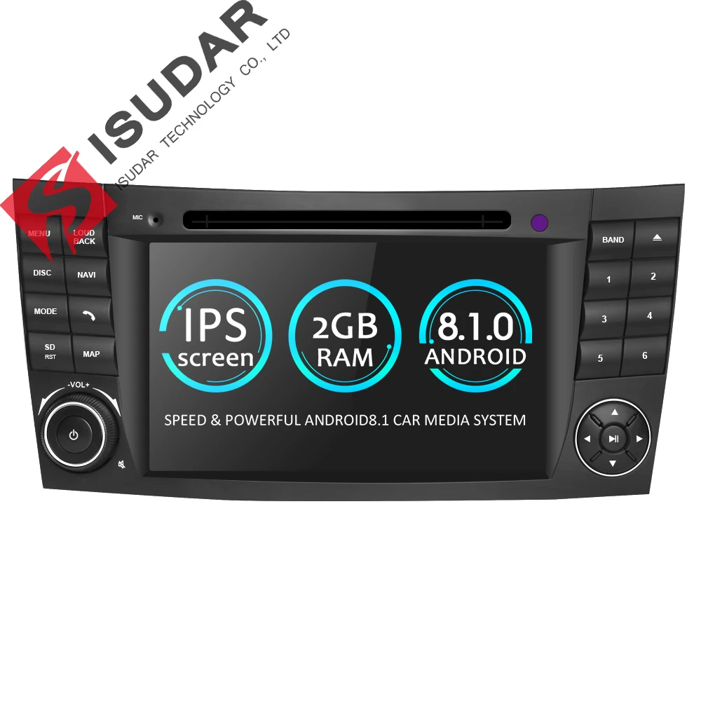 Isudar Штатня Автомагнитола Навигация 2 Din с Сенсорным 8 Дюймовым Экраном на Android 8.1.0
