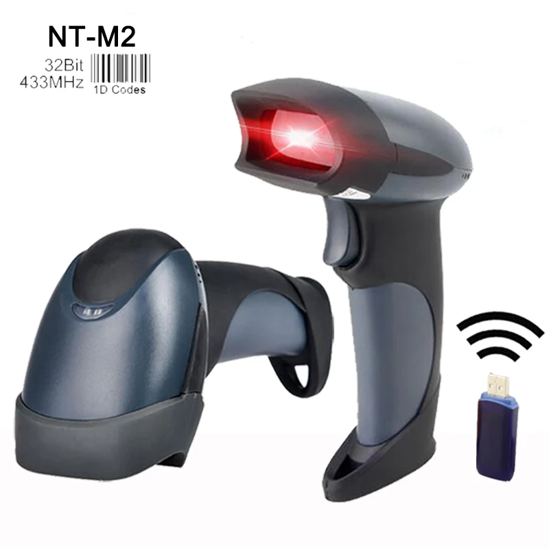 Scanners de Código de Barras sem Fio Scanner de Código de Barras Scanner a Laser de Alta Qualidade para o Mercado Atacado Handheld Leitor Pos Barcode 433 Mhz